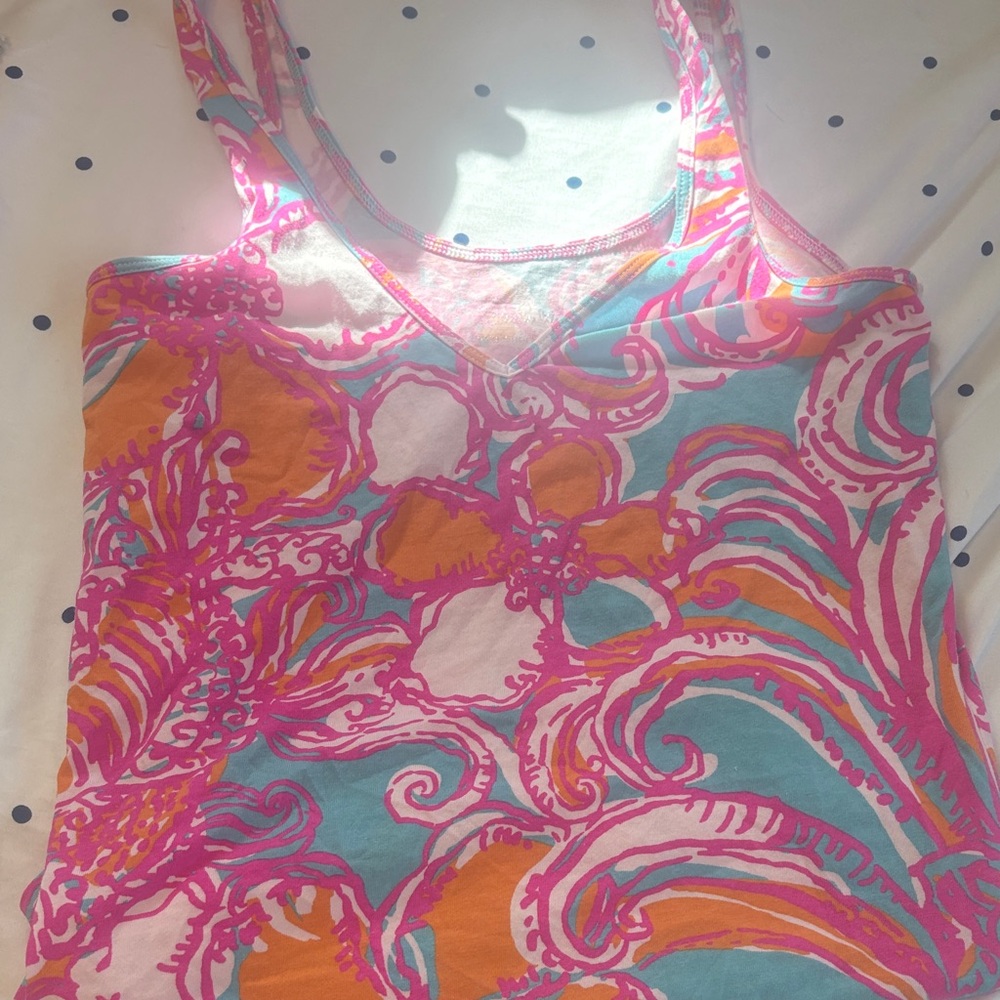 Lilly Pulitzer Pink and Orange Tank Top